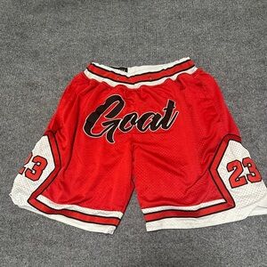 JUST DON The GOAT LeBron James #23 Los Angeles Lakers Basketball Shorts Men's L